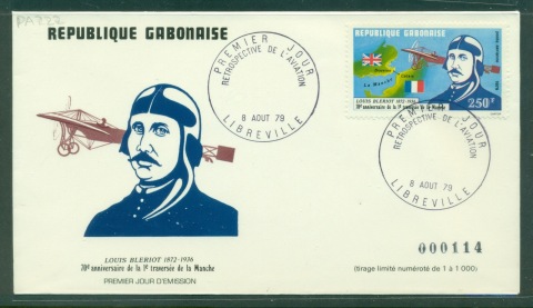 Gabon 1979 Aviation, Bleriot FDC