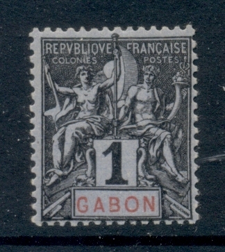 Gabon 1904-07 Navigation & Commerce 1c