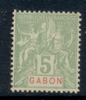 Gabon 1904-07 Navigation & Commerce 5c