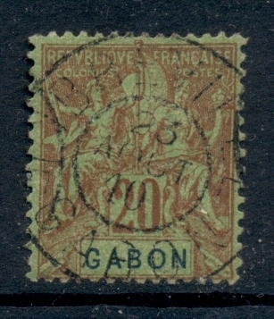 Gabon 1904-07 Navigation & Commerce 20c