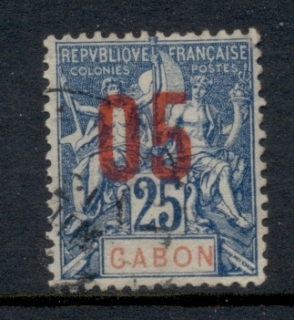 Gabon 1912 Navigation & Commerce surcharge 5c on 25c