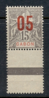 Gabon 1912 Navigation & Commerce surcharge 5c on 15c marginal