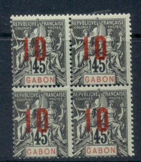 Gabon 1912 Navigation & Commerce surcharge 10c on 45c blk4