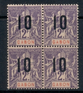 Gabon 1912 Navigation & Commerce surcharge 10c on 2f blk4