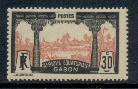 Gabon 1910-22 Pictorial, Libreville Afrique Equatoriale 30c