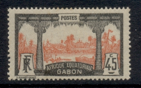 Gabon 1910-22 Pictorial, Libreville Afrique Equatoriale 45c