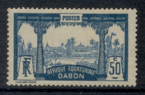 Gabon 1910-22 Pictorial, Libreville Afrique Equatoriale 50c