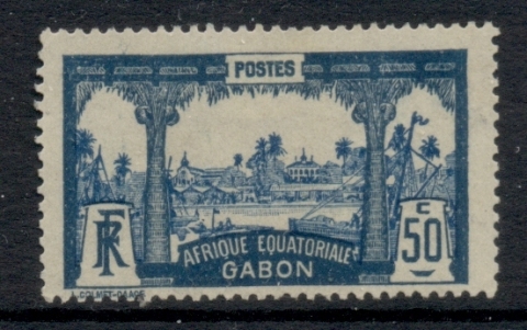 Gabon 1910-22 Pictorial, Libreville Afrique Equatoriale 50c