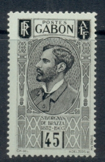 Gabon 1932-33 Pictorial, Count Savorgnan de Brazza 45c