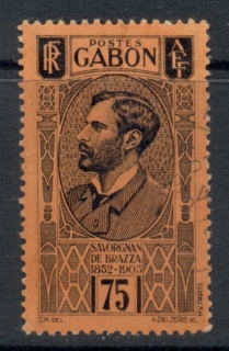 Gabon 1932-33 Pictorial, Count Savorgnan de Brazza 75c