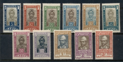 Gabon 1930 Postage Due, Portraits