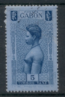 Gabon 1932 Postage Due, Fang Woman 5c