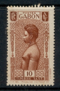 Gabon 1932 Postage Due, Fang Woman 10c