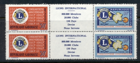 Gabon 1967 Lions Club Intl 2pr