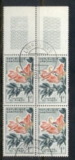 Gabon 1961 Flowers 1f blk4