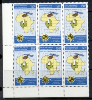 Gabon 1986 National Week of Cartography blk6