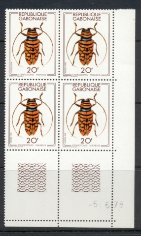 Gabon 1978 Insects, Beetles 20f blk4