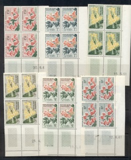 Gabon 1961 Flowers blks4