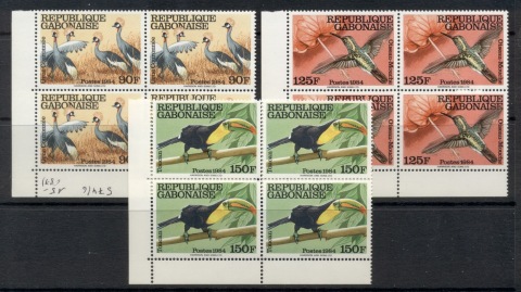 Gabon 1984 Birds blks4