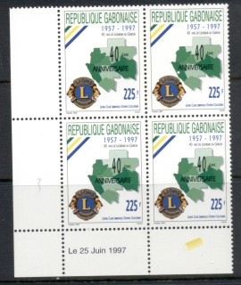 Gabon 1997 Lions Club Intl 40th Anniv. Blk4