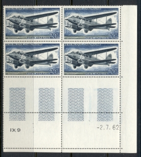 Gabon 1962 Development of Air Transport 20f blk4