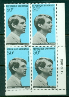 Gabon 1969 Exponents of Non Violence 50f JFK Kennedy blk4