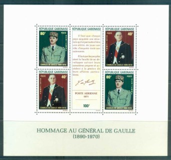 Gabon 1971 Charles de Gaulle in Memoriam MS