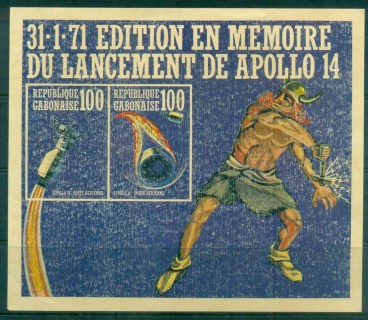 Gabon 1971 Apollo 14 Space Mission MS