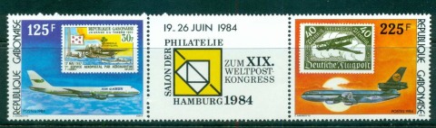 Gabon-1984-UPU-Congress-Hamburg-pr-label-MUH-lot59444