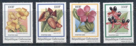 Gabon-1986-Flowers-MUH