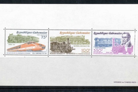 Gabon 1981 Trains, George Stevenson MS
