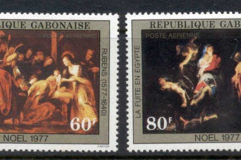 Gabon 1977 Xmas paintings