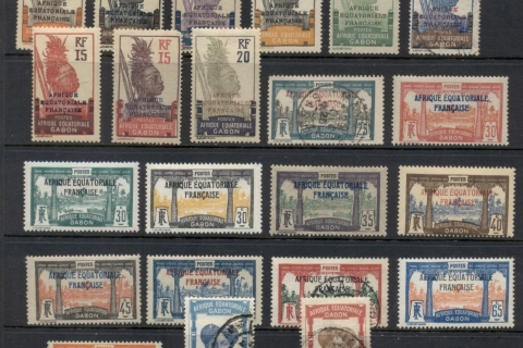 Gabon 1924-27 Pictorial Opts. Asst