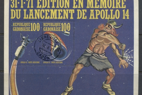 Gabon 1971 Apollo 14 Space Mission MS