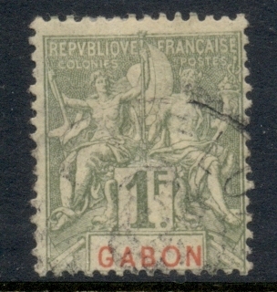 Gabon 1904-07 Navigation & Commerce 1f