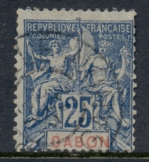 Gabon 1904-07 Navigation & Commerce 25c