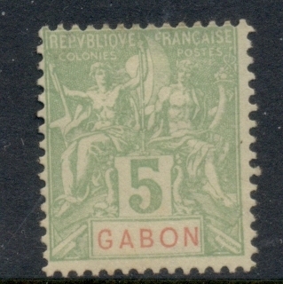 Gabon 1904-07 Navigation & Commerce 5c