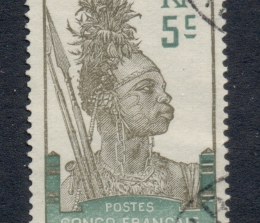 Gabon 1910 Pictorial Inscr. Congo Francais 5c