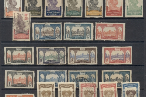 Gabon 1910-22  Pictorial Inscr. Afrique Equatorial