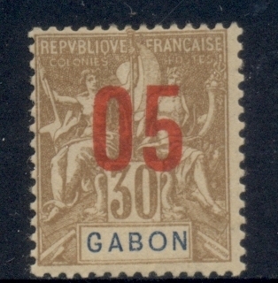 Gabon 1912 Navigation & Commerce Surch. 5c on 30c