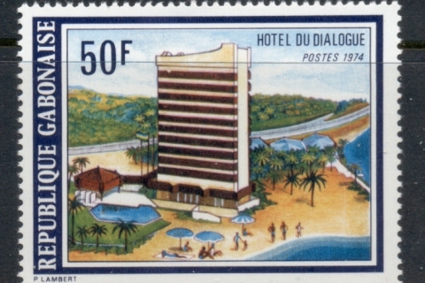 Gabon 1975 Hotel du Dialogue opening