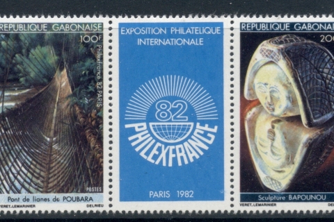 Gabon 1982 Philex France pr + label
