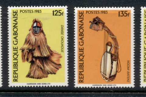 Gabon 1983 Dancers & Musical Instruments