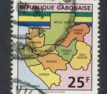 Gabon 1993 Provincial Map 25f