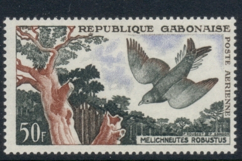 Gabon 1961 Bird, Lyre tailed Honey Guide