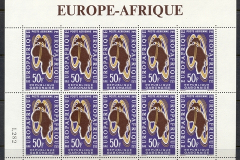 Gabon 1963 Europ Afrique sheet