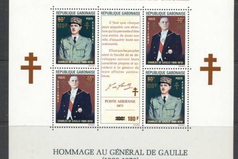 Gabon 1972 Charles de Gaulle in Memoriam MS