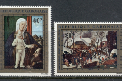 Gabon 1972 Xmas paintings