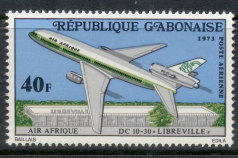 Gabon 1973 DC 10 Plane