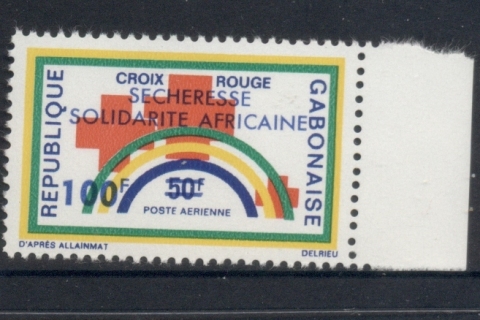 Gabon 1973 Red Cross Surch. African Solidarity in Drought Emergencies